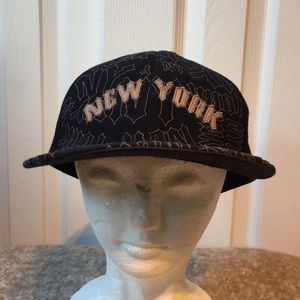New York billed hat acrylic/wool blend
